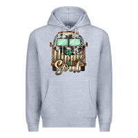 Heather Grey hippie soul caravan Premium Hoodie - BarkalooDesign