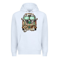 White hippie soul caravan Premium Hoodie - BarkalooDesign