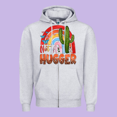 Not A Hungger Zipper Hoodie Designed By Texasbilliewilder