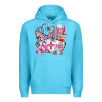 Ocean Blue nurse cancer Premium Hoodie - AdoDesignShop