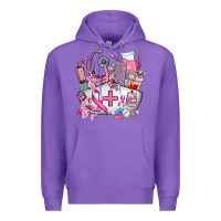 Purple nurse cancer Premium Hoodie - AdoDesignShop