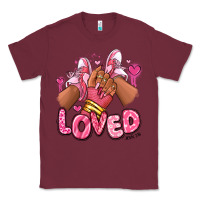 Burgundy loved valentine's day afro girl sneakers Classic Tee - RanaPortraitStore