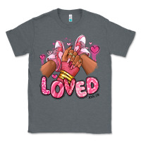 Charcoal Heather loved valentine's day afro girl sneakers Classic Tee - RanaPortraitStore