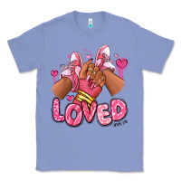 Colony Blue loved valentine's day afro girl sneakers Classic Tee - RanaPortraitStore