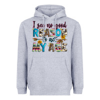 Heather Grey i see no good reason to act my age Heavyweight Hoodie - Zillion Design Studio