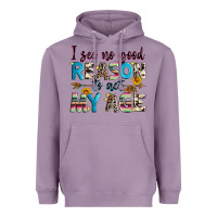 Lavender i see no good reason to act my age Heavyweight Hoodie - Zillion Design Studio
