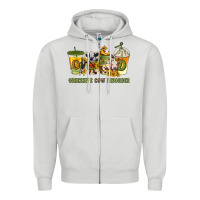 Dove Grey Obsessive cow disorder coffee cups Zipper Hoodie - texasbilliewilder