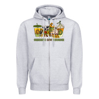 Heather Grey Obsessive cow disorder coffee cups Zipper Hoodie - texasbilliewilder