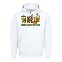 White Obsessive cow disorder coffee cups Zipper Hoodie - texasbilliewilder