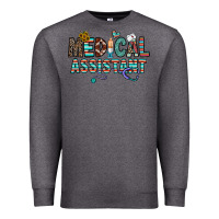 Charcoal Heather medical asistant Premium Sweatshirt - CowhideDigitalArt