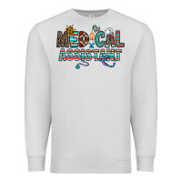 Dove Grey medical asistant Premium Sweatshirt - CowhideDigitalArt