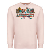 Pale Pink medical asistant Premium Sweatshirt - CowhideDigitalArt