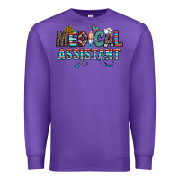 Purple medical asistant Premium Sweatshirt - CowhideDigitalArt