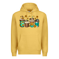 Antique Gold sloth coffee cups Premium Hoodie - Jasminsmagicworld
