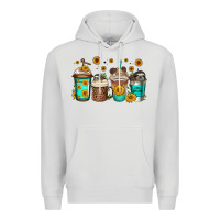 Dove Grey sloth coffee cups Premium Hoodie - Jasminsmagicworld
