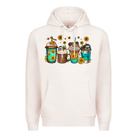 Pale Pink sloth coffee cups Premium Hoodie - Jasminsmagicworld