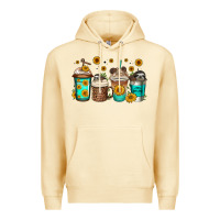 Pina Colada sloth coffee cups Premium Hoodie - Jasminsmagicworld