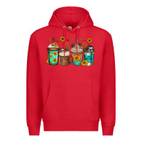 Red sloth coffee cups Premium Hoodie - Jasminsmagicworld