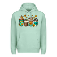 Seafoam sloth coffee cups Premium Hoodie - Jasminsmagicworld