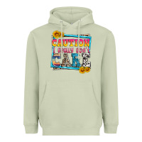 Matcha caution i really don't care Heavyweight Hoodie - Zillion Design Studio