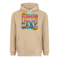 Mushroom caution i really don't care Heavyweight Hoodie - Zillion Design Studio