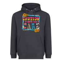 Smoke caution i really don't care Heavyweight Hoodie - Zillion Design Studio