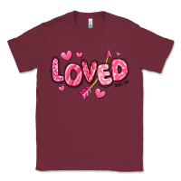 Burgundy loved valentines day Classic Tee - RanaPortraitStore