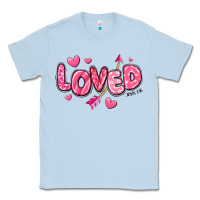 Dusty Blue loved valentines day Classic Tee - RanaPortraitStore