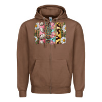 Chestnut Easter Brushstroke With Quail Eggs Daisy And Bunny Zipper Hoodie - RanaPortraitStore