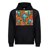 Black turquoise cross pattern Urban Hoodie - Jasminsmagicworld