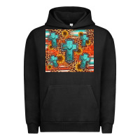Pigment Black turquoise cross pattern Urban Hoodie - Jasminsmagicworld