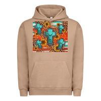Pigment Burro turquoise cross pattern Urban Hoodie - Jasminsmagicworld