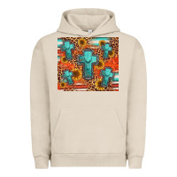 Pigment French Oak turquoise cross pattern Urban Hoodie - Jasminsmagicworld