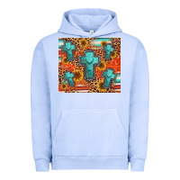 Pigment Grape Ice turquoise cross pattern Urban Hoodie - Jasminsmagicworld