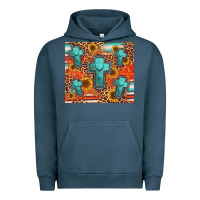 Pigment Midnight Navy turquoise cross pattern Urban Hoodie - Jasminsmagicworld