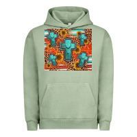 Pigment Oil Green turquoise cross pattern Urban Hoodie - Jasminsmagicworld