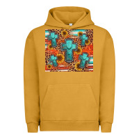 Pigment Peanut Butter turquoise cross pattern Urban Hoodie - Jasminsmagicworld