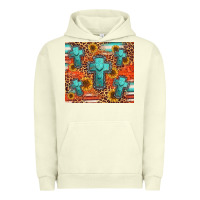Pigment Pistachio turquoise cross pattern Urban Hoodie - Jasminsmagicworld