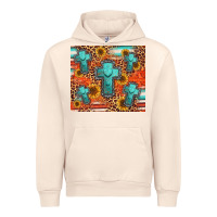 Sandshell turquoise cross pattern Urban Hoodie - Jasminsmagicworld