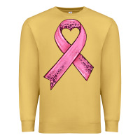 Antique Gold pink ribbon Premium Sweatshirt - HRA Design Shop