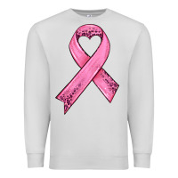 Dove Grey pink ribbon Premium Sweatshirt - HRA Design Shop