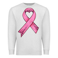 Oatmeal Heather pink ribbon Premium Sweatshirt - HRA Design Shop