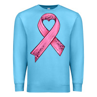 Ocean Blue pink ribbon Premium Sweatshirt - HRA Design Shop