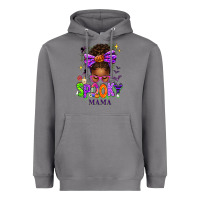 Storm Halloween Afro Messy Bun Spooky Mama Heavyweight Hoodie - texasbilliewilder