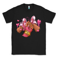 Black valentines day afro girl sneakers Classic Tee - RanaPortraitStore