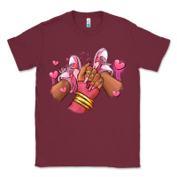 Burgundy valentines day afro girl sneakers Classic Tee - RanaPortraitStore