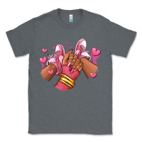 Charcoal Heather valentines day afro girl sneakers Classic Tee - RanaPortraitStore