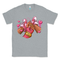 Heather Grey valentines day afro girl sneakers Classic Tee - RanaPortraitStore