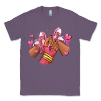 Lavender valentines day afro girl sneakers Classic Tee - RanaPortraitStore