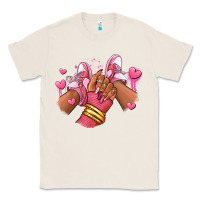 Natural valentines day afro girl sneakers Classic Tee - RanaPortraitStore